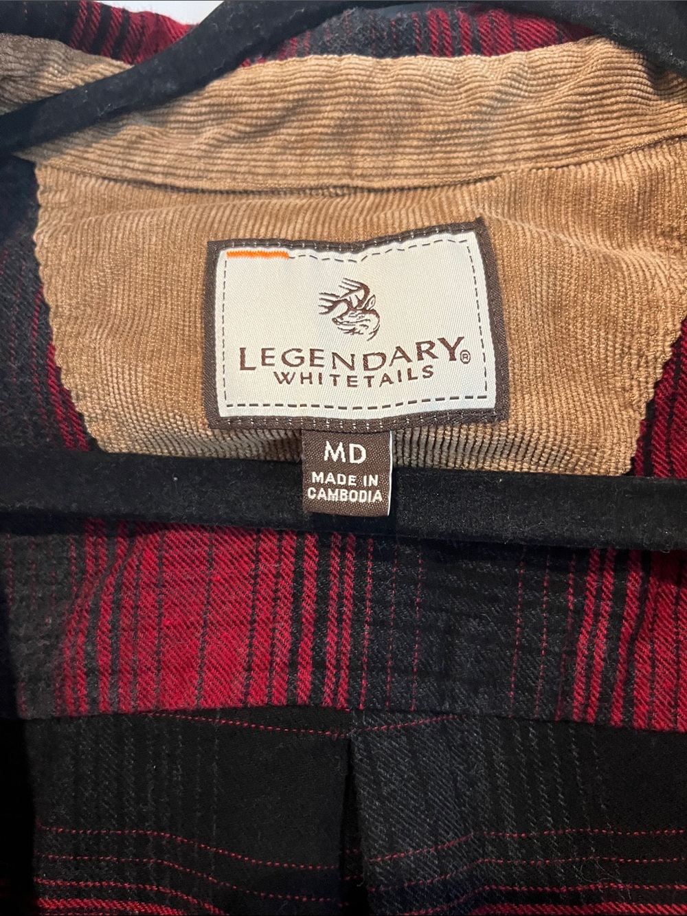 Legendary Whitetails Red and Black Plaid Button-Down Shirt - Picture 2 of 4